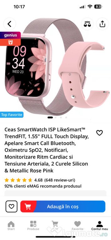 Smartwatch nou și căști wireless-bluetooth noi RON
