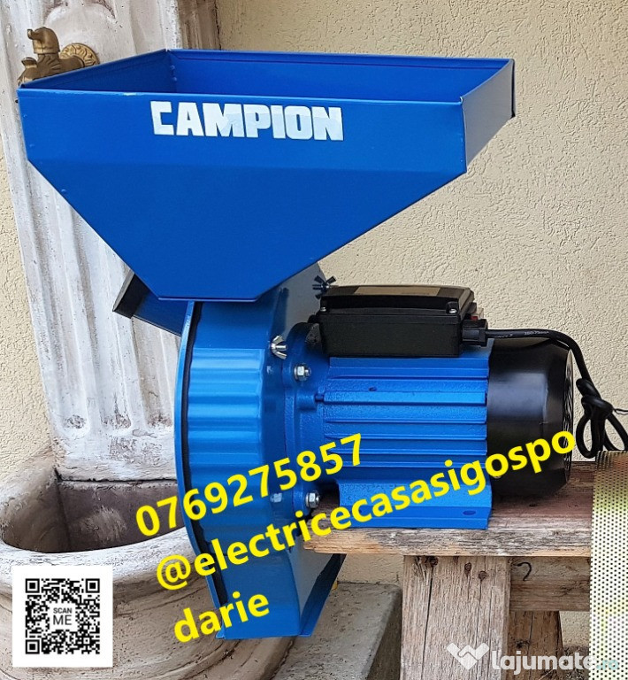 Moara#electrica CAMPION cereale,porumb,stiuleti,300kg/h,4,5Kw,Livrare