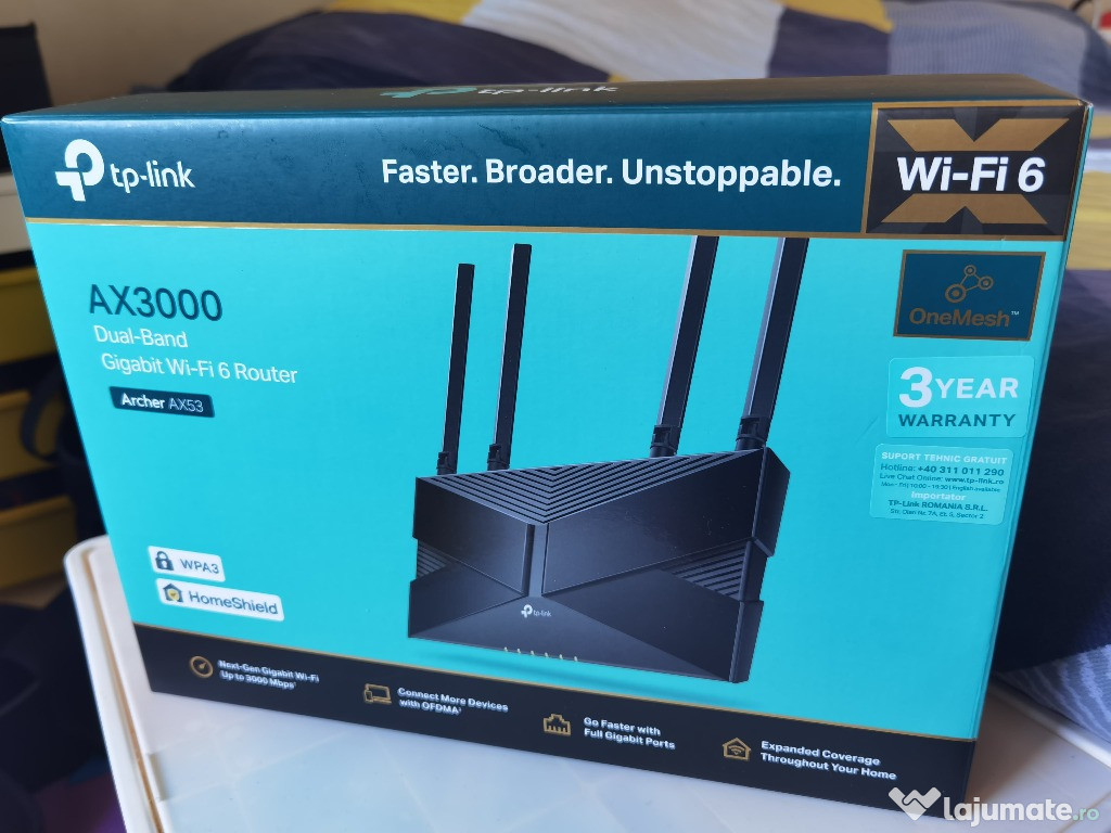 Router wireless TP-Link Archer AX53 AX3000 Wi-Fi 6 OneMesh cu garantie