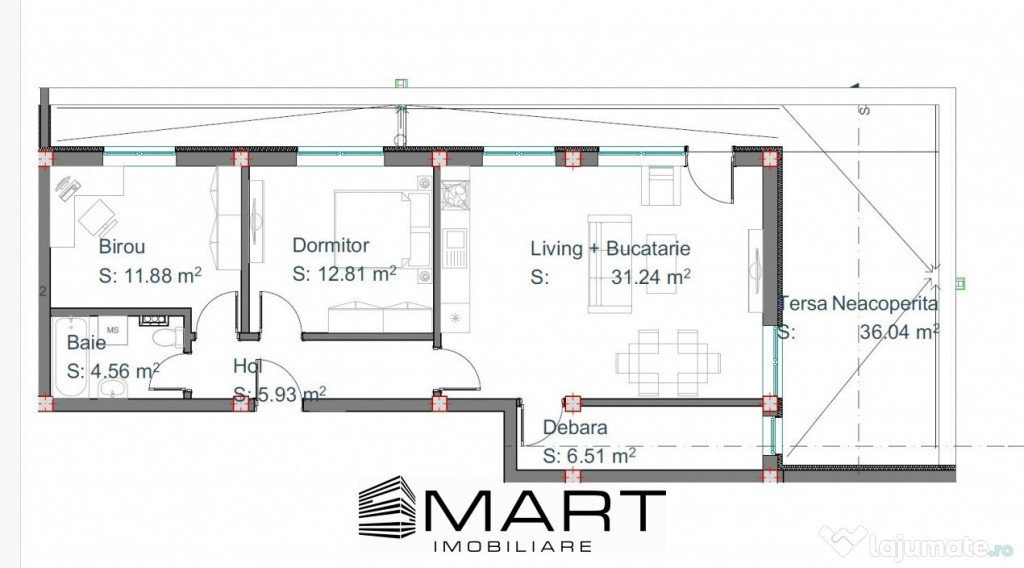 Penthouse 73mp cu terasa 36mp strada Doamna Stanca