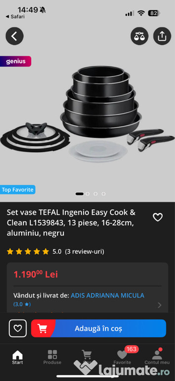 Vând set Tefal 13 piese