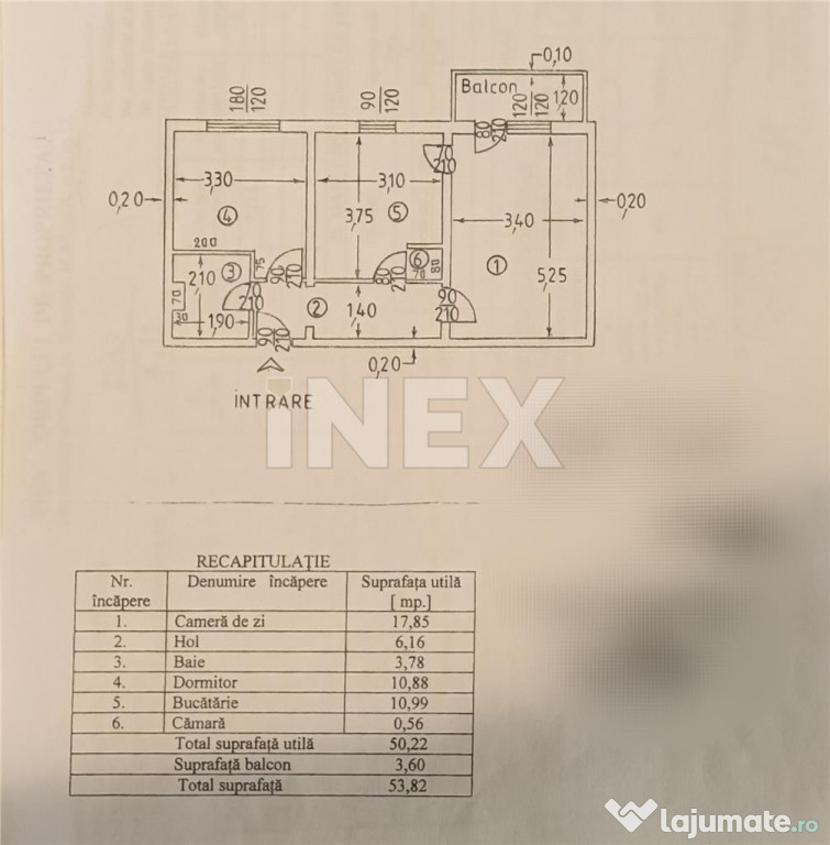 EXERCITIU | Apartament 2 camere | decomandat | etajul 2 din