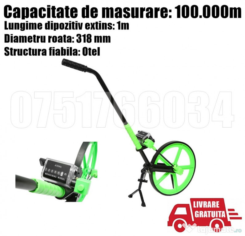 Roata Masurare Distanta Contor Mecanic 100.000m + Livrare GRATUITA !