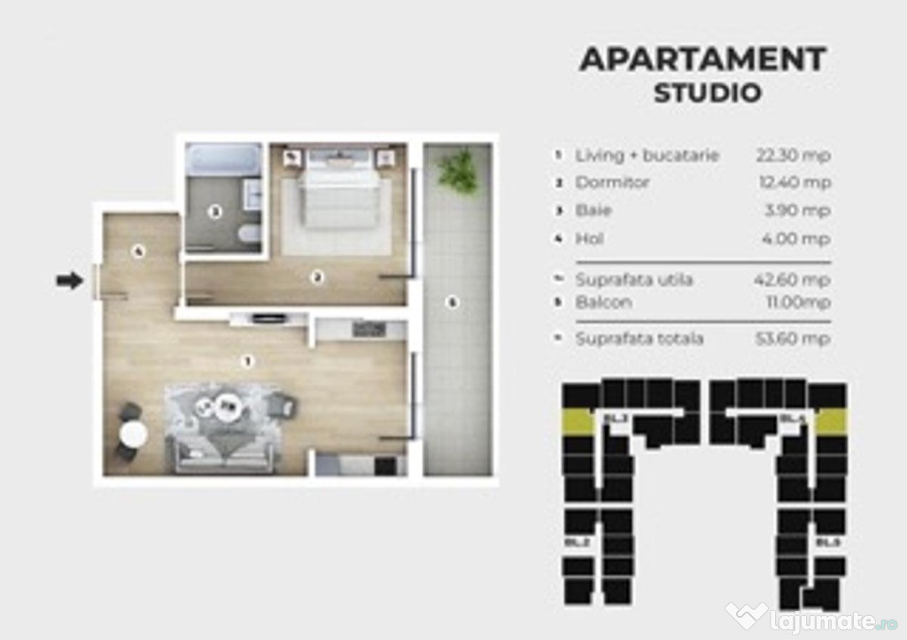 Apartament Tip Studio - 8 Minute de Metrou Berceni