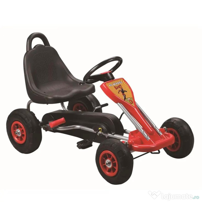 GO Kart cu pedale, 3-6 ani, Kinderauto A-05-1, roti Gonflabile