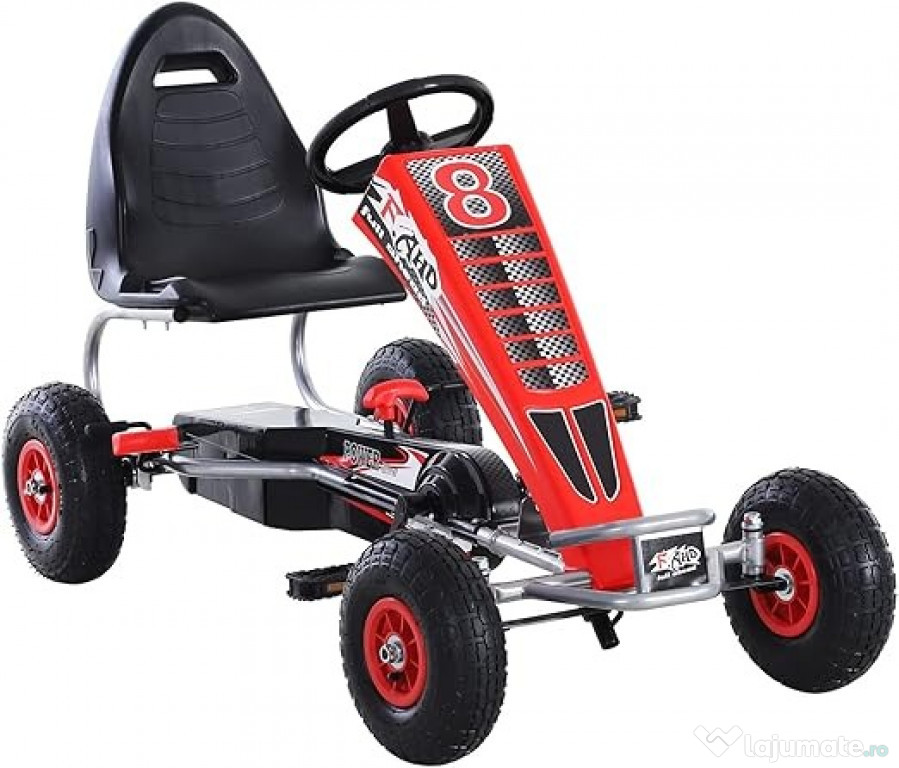 Kart cu pedale, Kinderauto F8-3, roti Gonflabile 6 inch