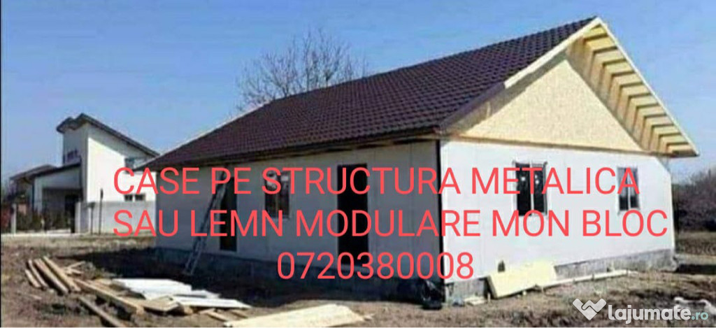 Vând case pe structură metalică garaje cabane lemn