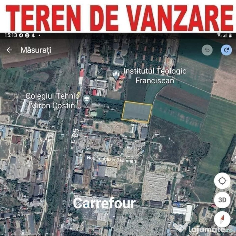 De vanzare teren 26000 mp intravilan Roman