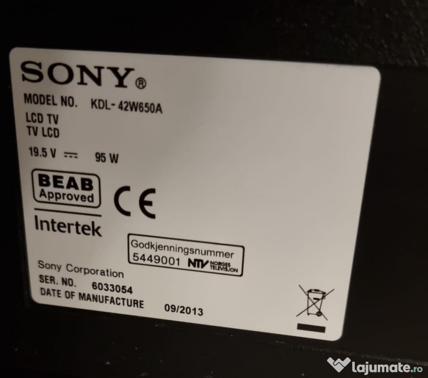 Vând TV Sony Bravia