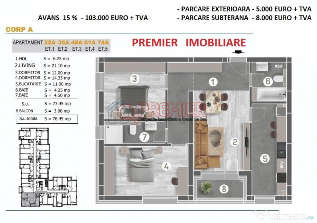 Metalurgiei - Parcul Tudor Arghezi - 3 camere - Cavar