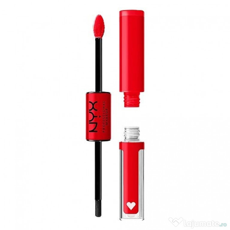 Ruj de buze lichid, NYX, Shine Loud, 34 Rebel In Red Serrano, 3.4 ml