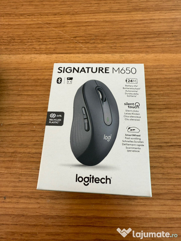 Mouse Logitech M650 Silent, Bluetooth, Wireless, Bolt USB