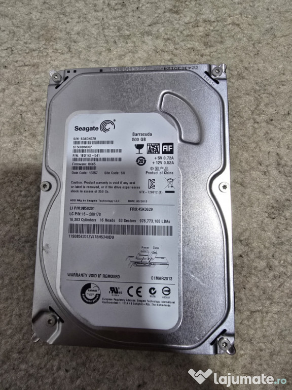 HDD SATA Seagate 500GB 7200 rpm