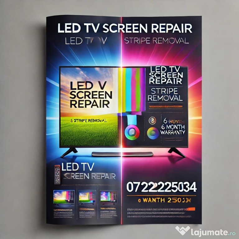 Reparatii profesionale TV LED- defectiuni de ecran dungi lipsa imagine