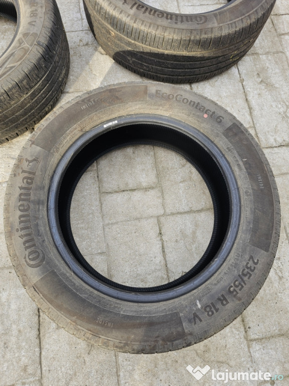 Vând anvelope vară 235/55 R18 V Continental EcoContact 6, DOT 35/24