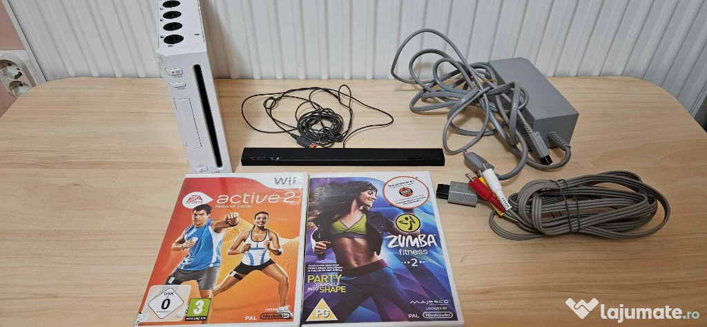 Consola wii cu 2 jocuri