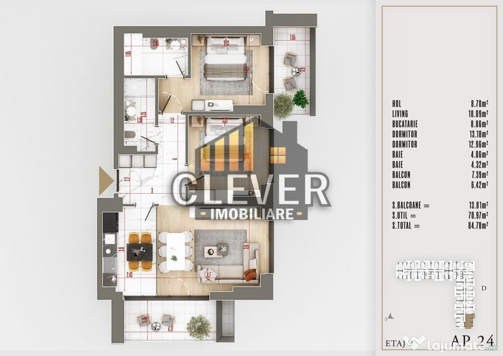 Bloc Premium Apartament Superb 3 Camere Direct Dezvoltator