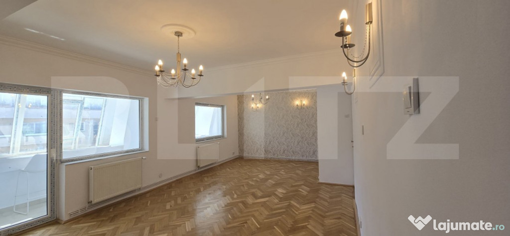 Apartament renovat, 4 camere, 120 mp totali, et.4, zona Cent