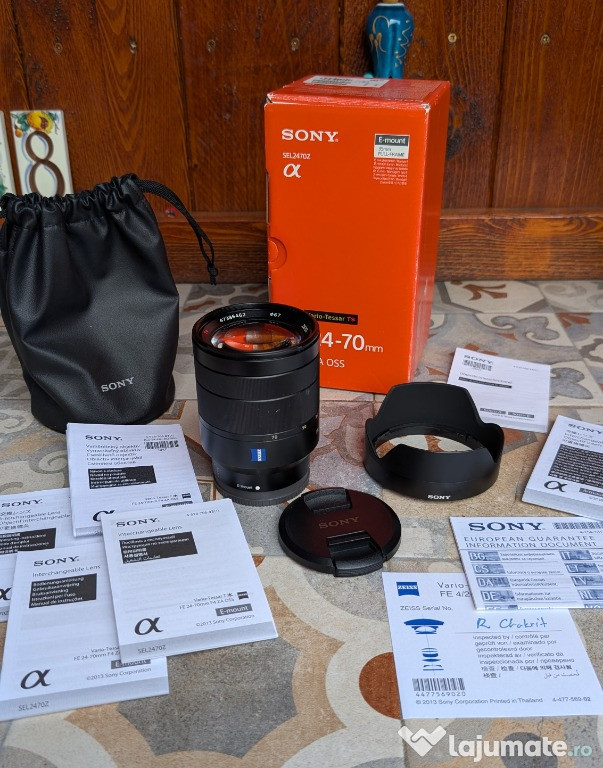 Obiectiv Sony FE 24-70mm F4 OSS Vario-Tessar T* Foto Mirrorless