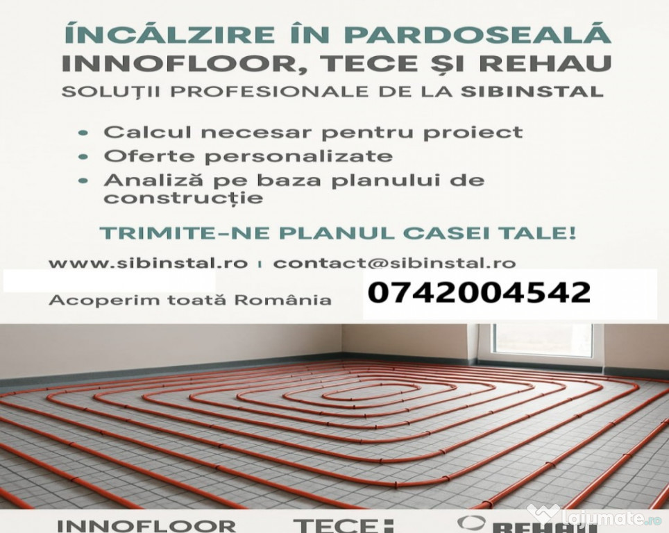 Incalzire in pardoseala,pompe de caldura,aparate aer conditionat