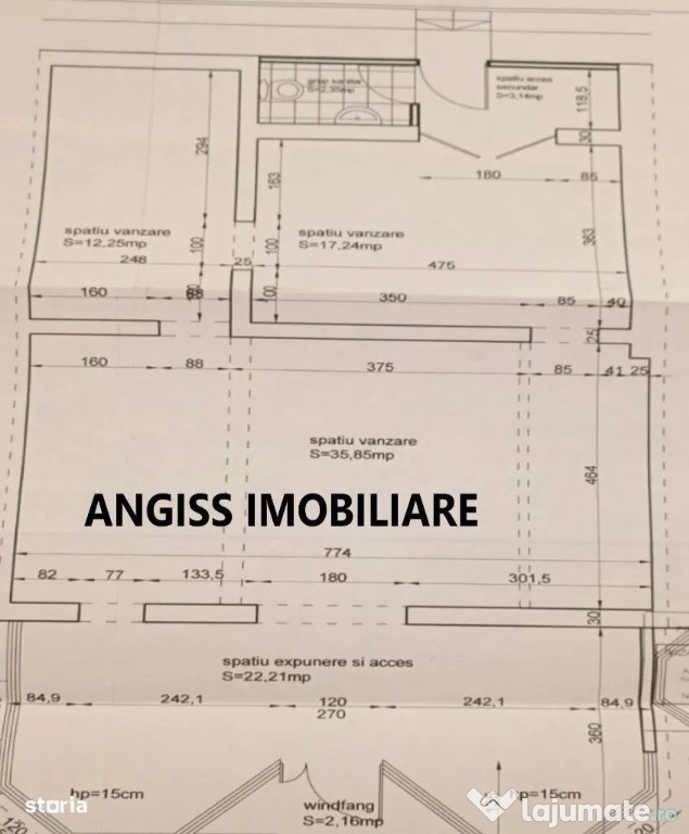Inchiriem spatiu str Isaccei 60mp