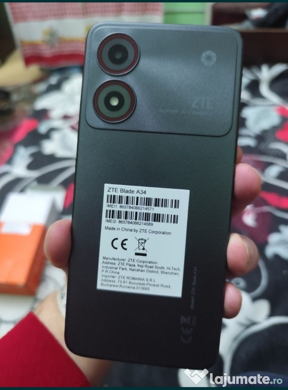 Zte blade a 34.la cutie bun