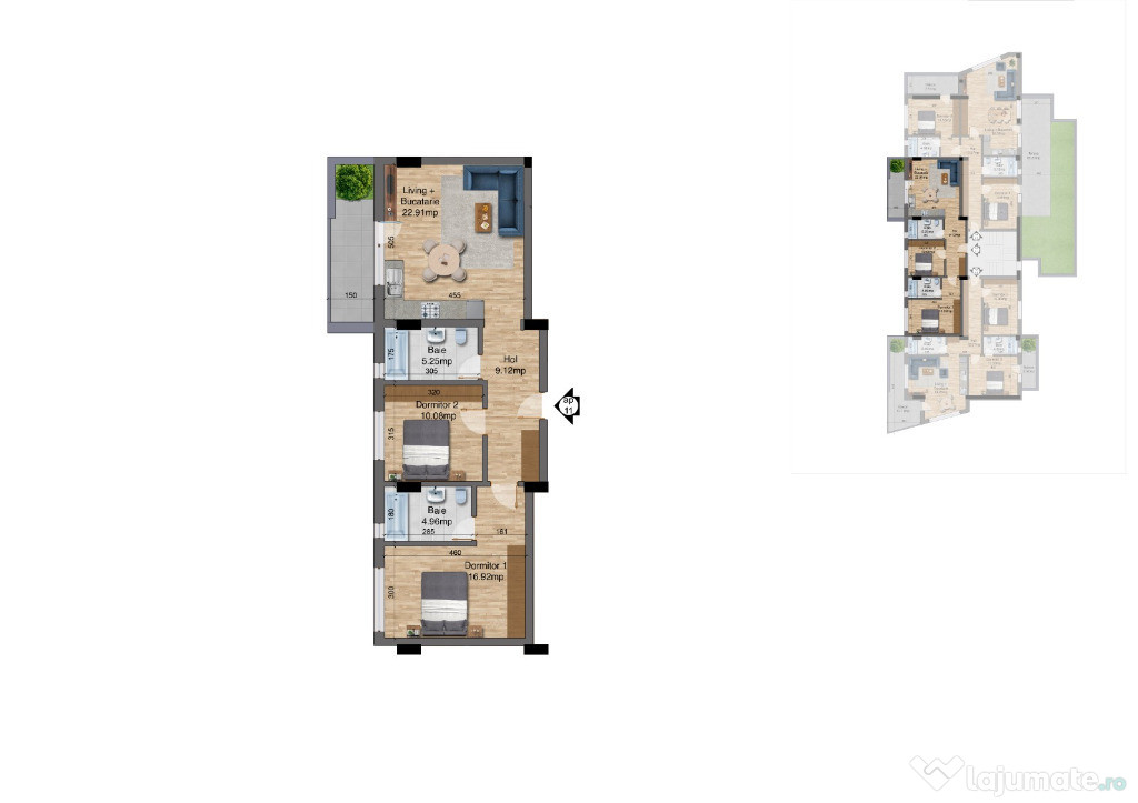Apartament 3 camere Oraselul Copiilor Constantin Brancoveanu