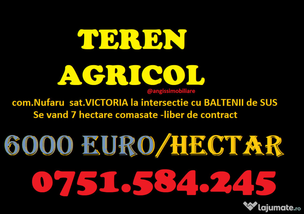 Teren AGRICOL com Nufaru sat Victoria