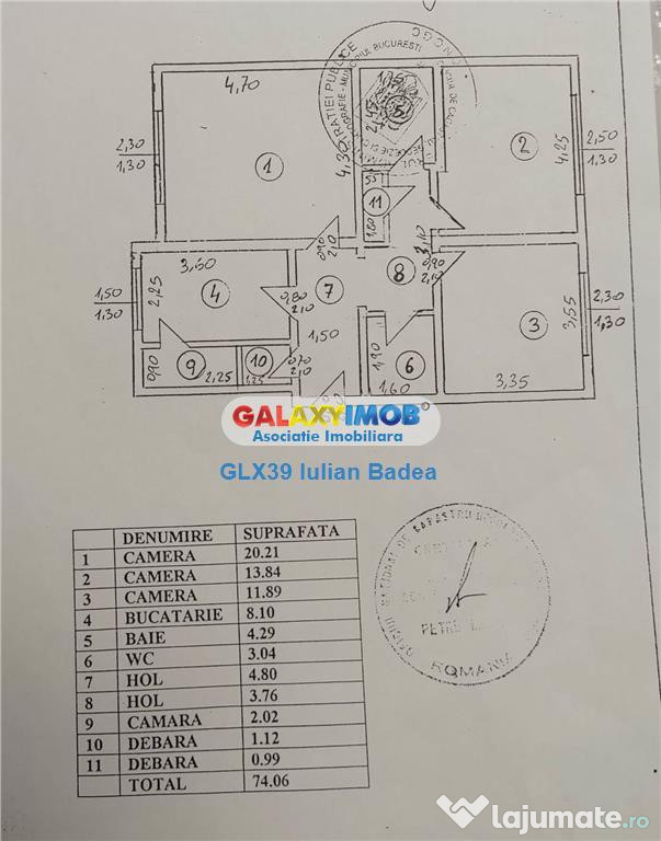 Apartament 3 camere decomandat - bloc 1989 - Doamna Ghica