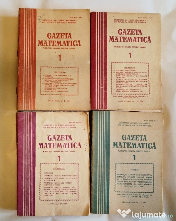 Gazeta matematica anii '80