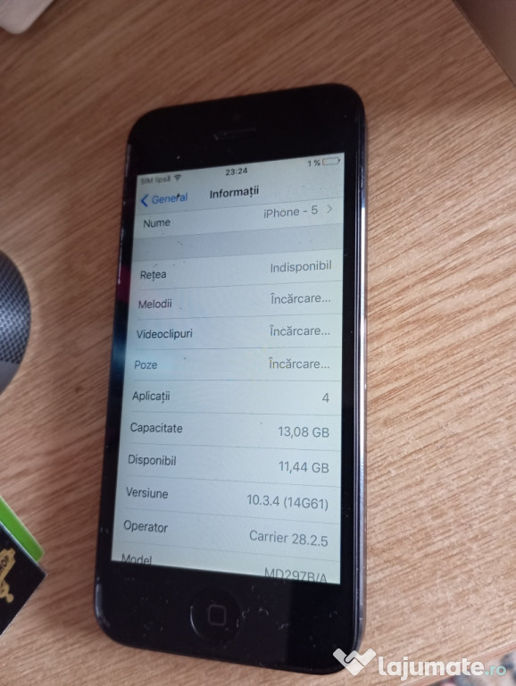 Vând iphone 5 negru
