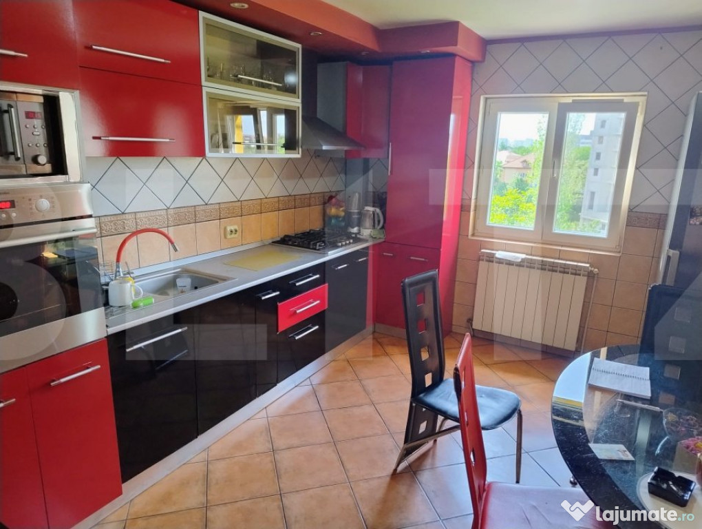 Apartament decomandat cu 4 camere, 92 mp, complet mobilat, D