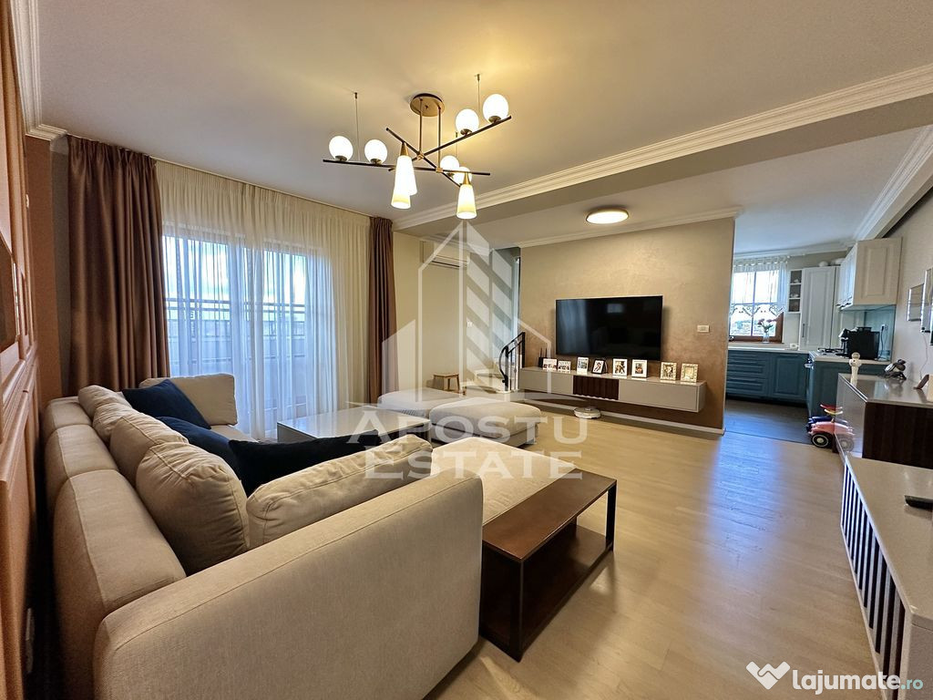 Penthouse de Lux cu 4camere si 2bai complet mobilat si ut...