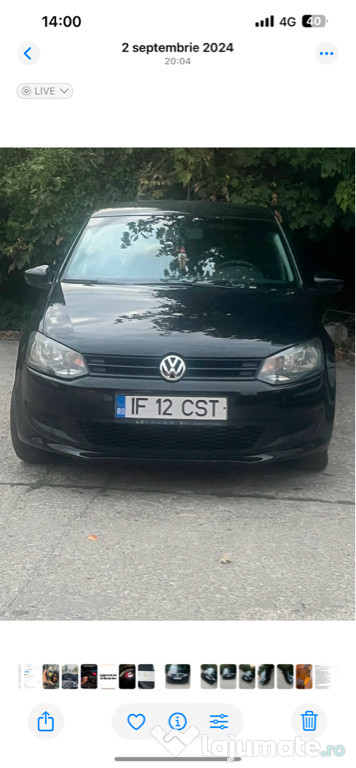 Vw polo 1.2 benzină + gpl
