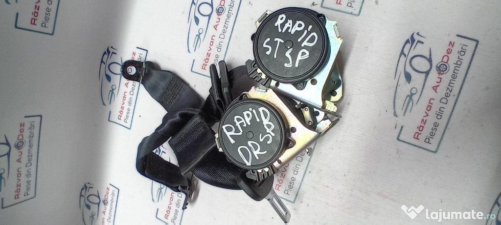 Set centuri spate stanga-dreapta cu capsa Skoda RAPID 2015