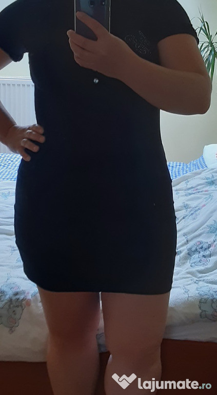 Rochie neagra + curea - M - produs nou
