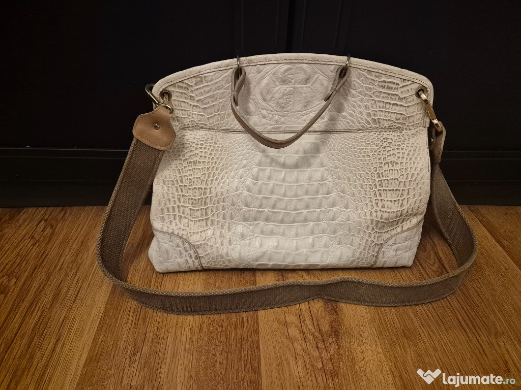 Poșetă Furla piele naturală crocodil