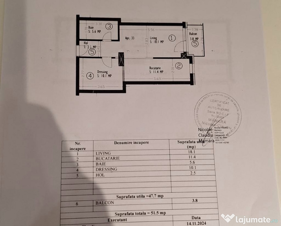 Apartament 2 camere Bulgaria-bloc nou