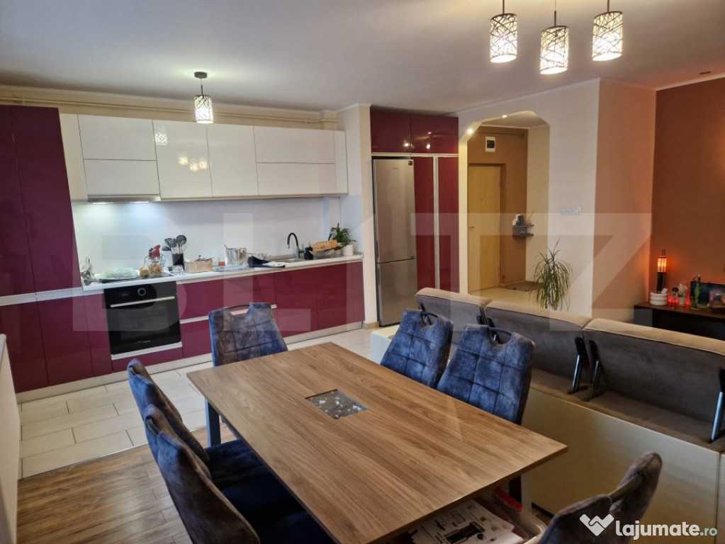 Apartament 3 camere, 85 mp utili, mobilat lux, 2 parcări, z