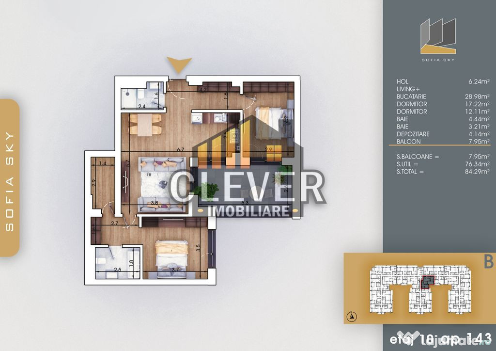 Apartament 3 camere Theodor Pallady 700 m Metrou Teclu