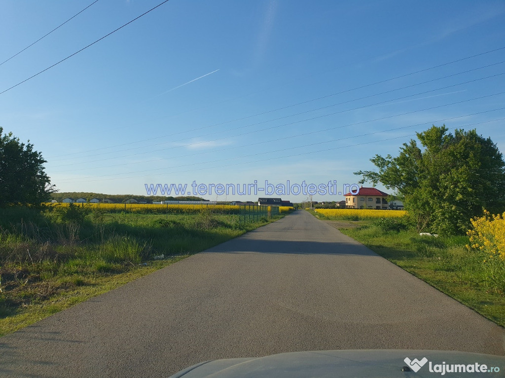 Teren Balotesti,strada publica asfaltata,toate utilitatile, 78000 euro