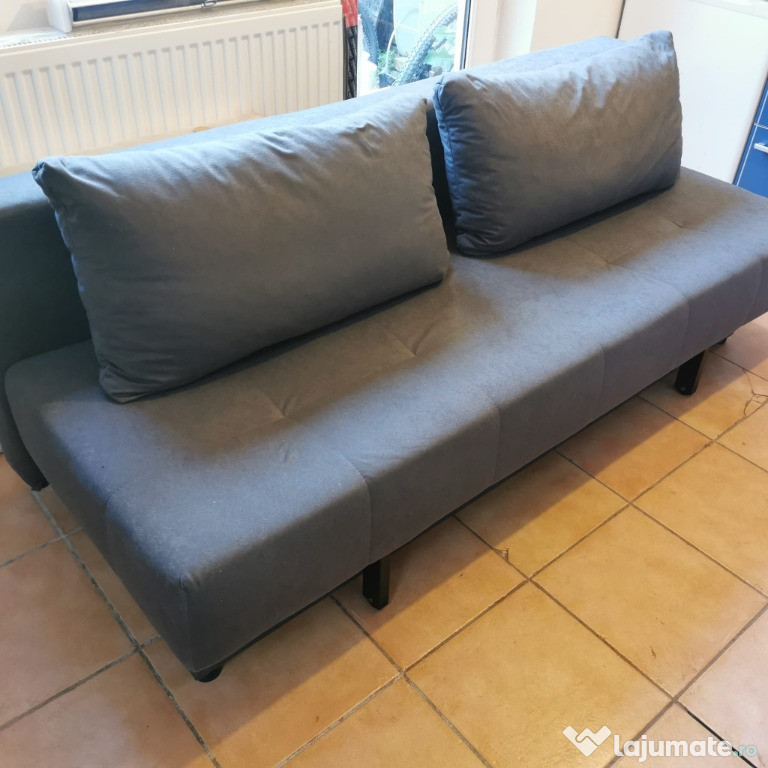 Canapea extensibila cu lada depozitare