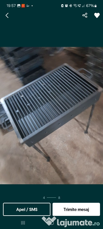 Grătar de grădină 60x40 cm – Ideal pentru curte și ieșiri în aer liber