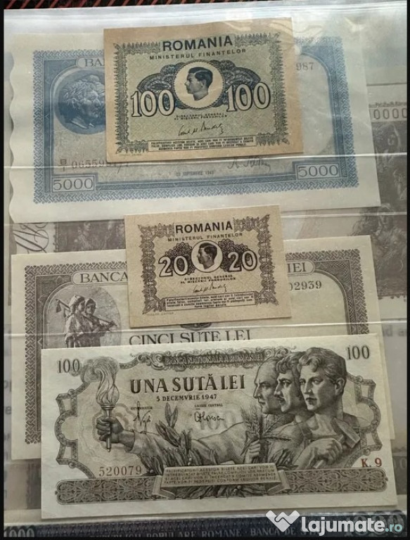 Bancnote romanesti UNC de colectie 40 bucati