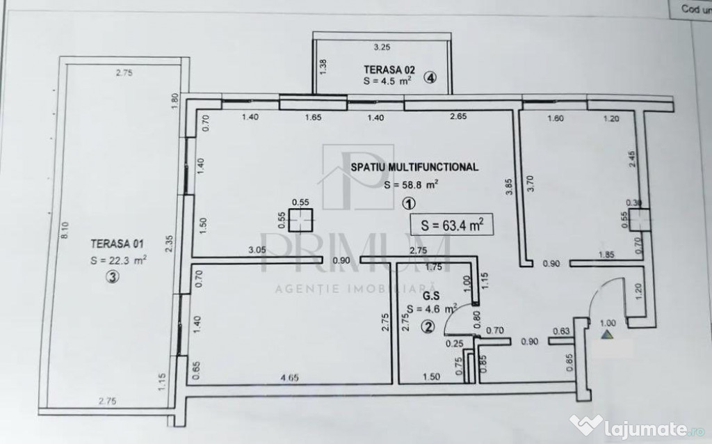 SIMION BARNUTIU - 3 Camere - NOU - Incalzire pardoseala - Lo