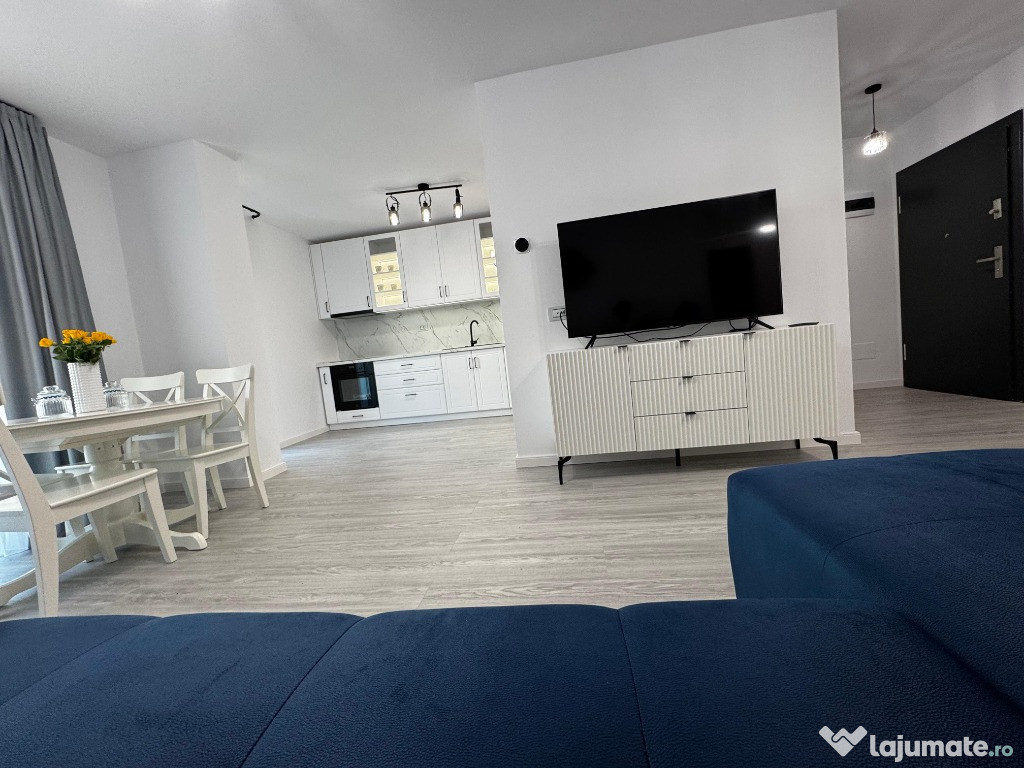 Prima inchiriere, mobilat utilat modern, 2 camere, terasa 12 m2, AC