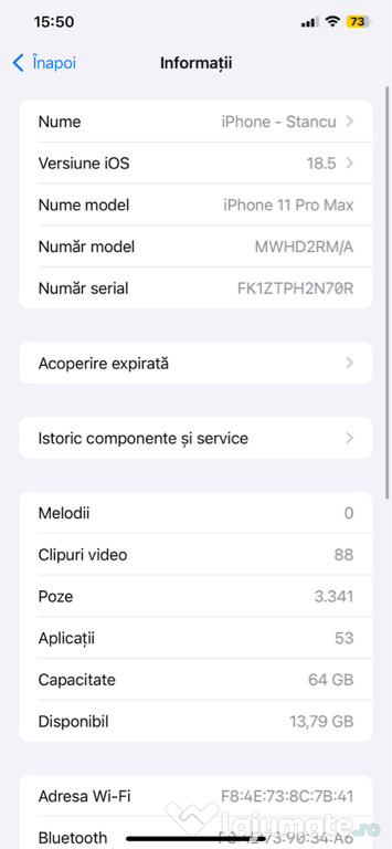 Vand iphone 11 pro max !