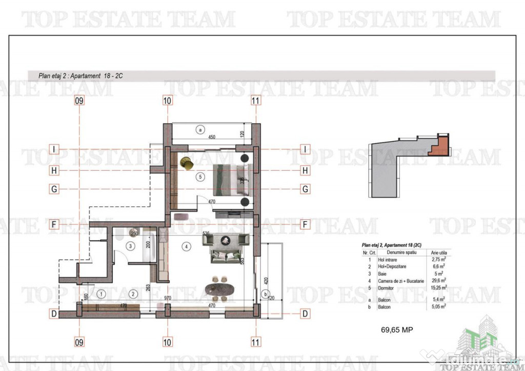 Apartament 2 camere bloc nou metrou 1 Decembrie 1918