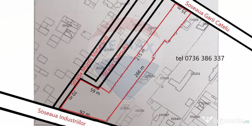 Teren constructii, 11923 mp, Soseaua Garii Catelu