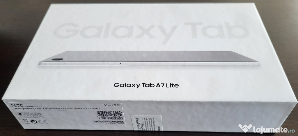 Samsung Tab A7 Lite, T225, varianta cu cartelaSIM 4G, husa, folie, nou
